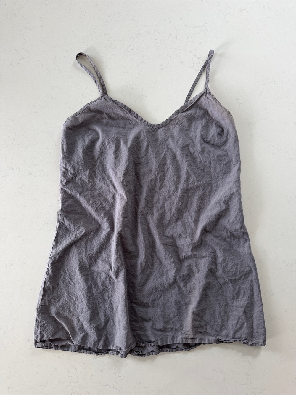 Slate Gray Silk-Look Camisole